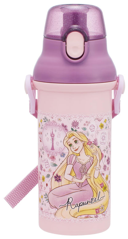 Skater Kids Water Bottle 480ml with One-Press Lid Made in Japan