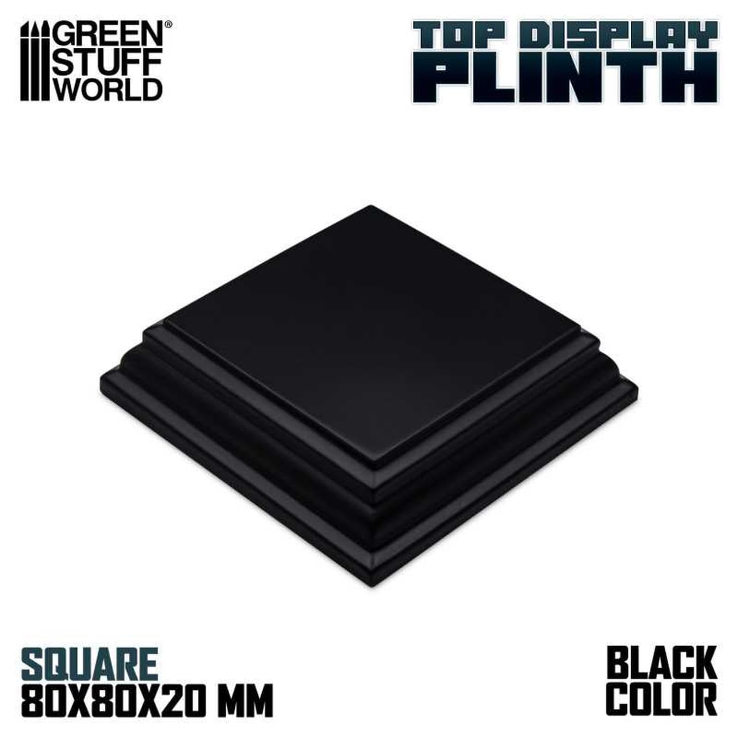 Green Stuff World Display Base 8x8cm MDF Wood for Hobby Collectibles