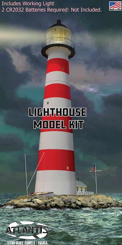 Atlantis Model 1/160 Lighthouse Diorama Model with Light Feature