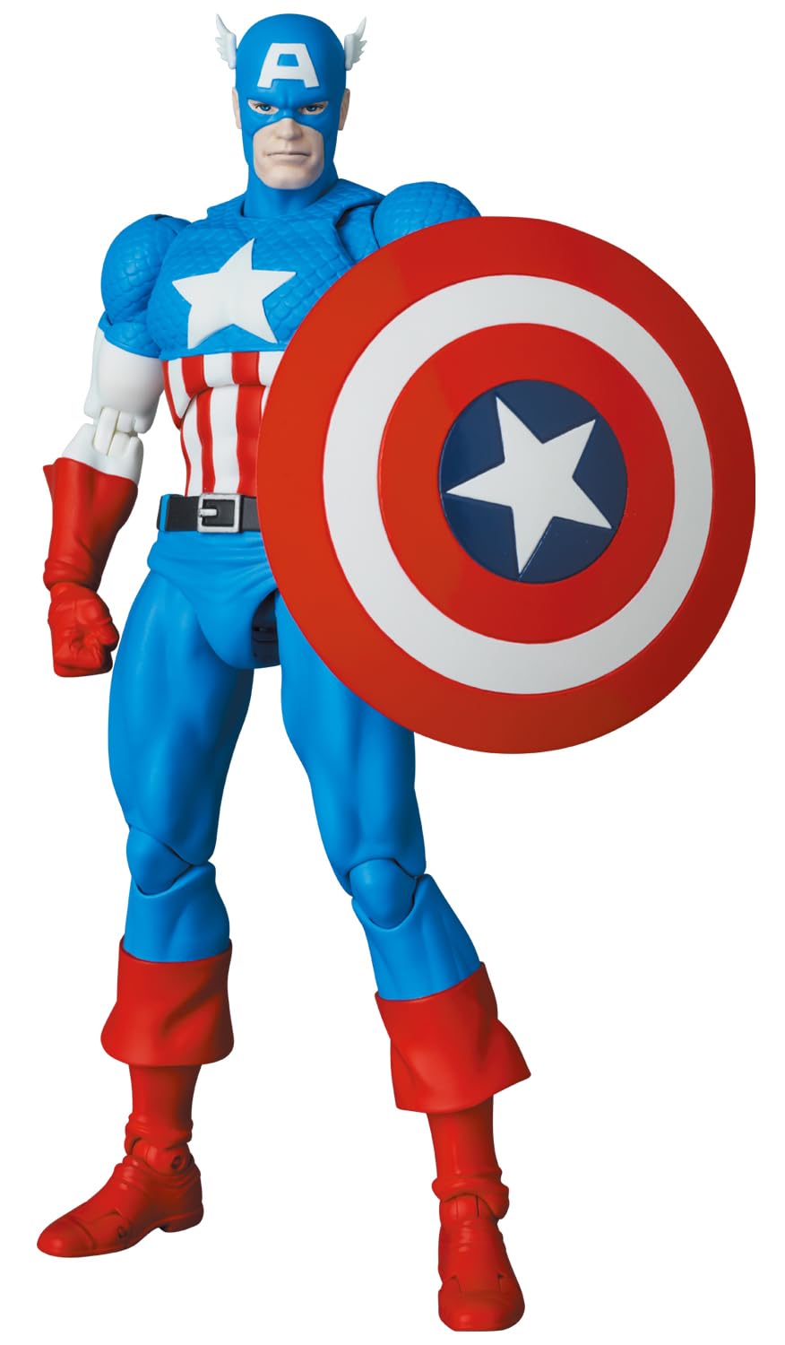 Medicom MAFEX No. 217 Captain America (Comic Ver.) Pre-Painted Action Figure, Approx. 160mm