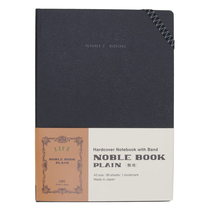 LIFE Noble Book A5 Blank Notebook in Black for Everyday Use