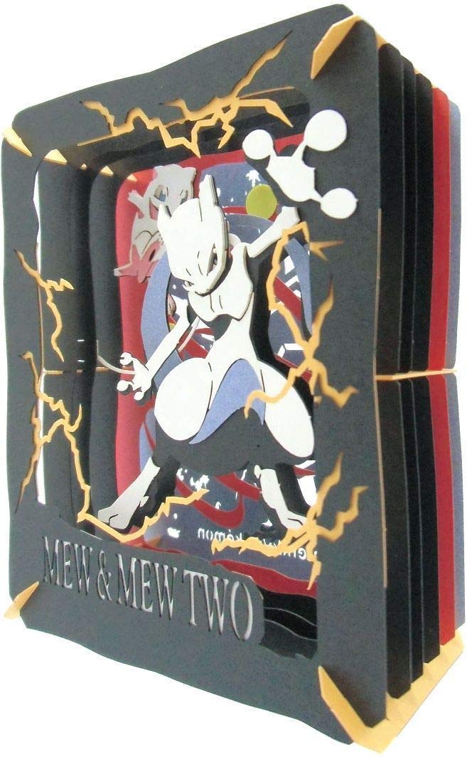 ENSKY Pocket Monster Mew &amp; Mewtwo Paper Theater Collectible Model