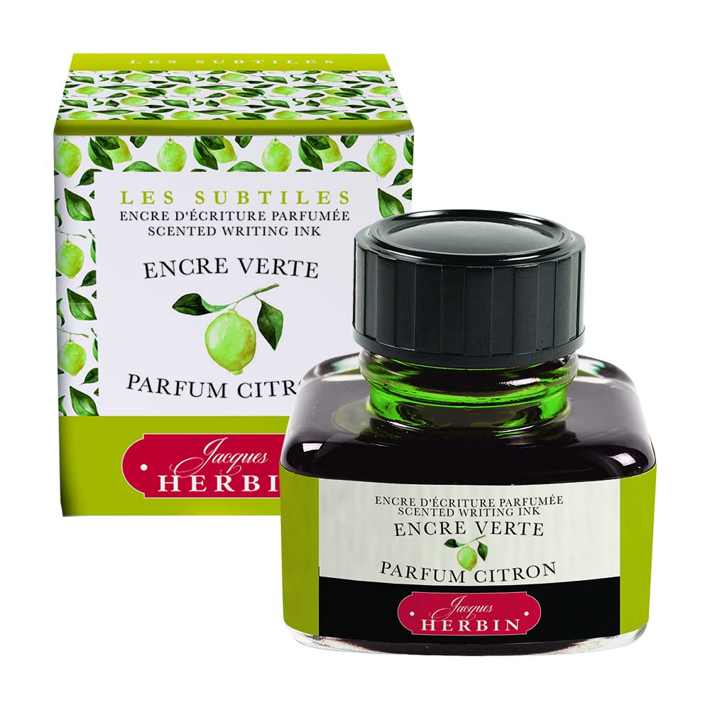 Jacques Herbin Scented Ink 30ml for Fountain and Glass Pens Lemon Green