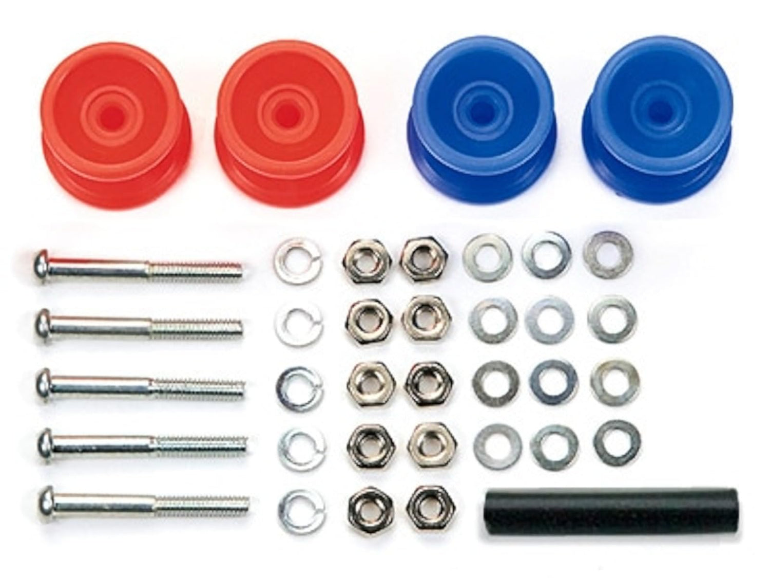 TAMIYA Mini 4WD Upgrade Parts Low Friction Roller Set Red Blue 13-12mm