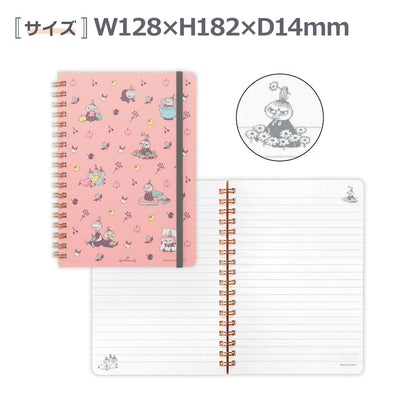 Hallmark Moomin Days Pink Ring Notebook