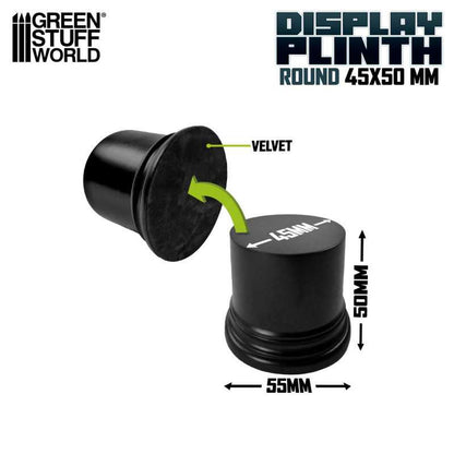 Green Stuff World Display Stand Round 4.5cm Black for Hobby Accessories