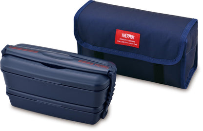 THERMOS 2-Tier Lunch Box 900ml Deep Navy for Fresh Meals