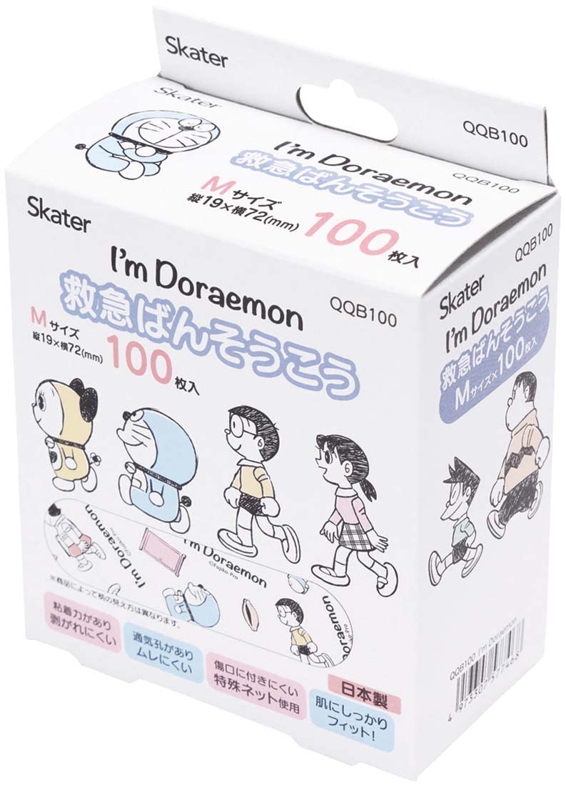 Skater Band-Aids M Size 100 Count Japanese Bandages