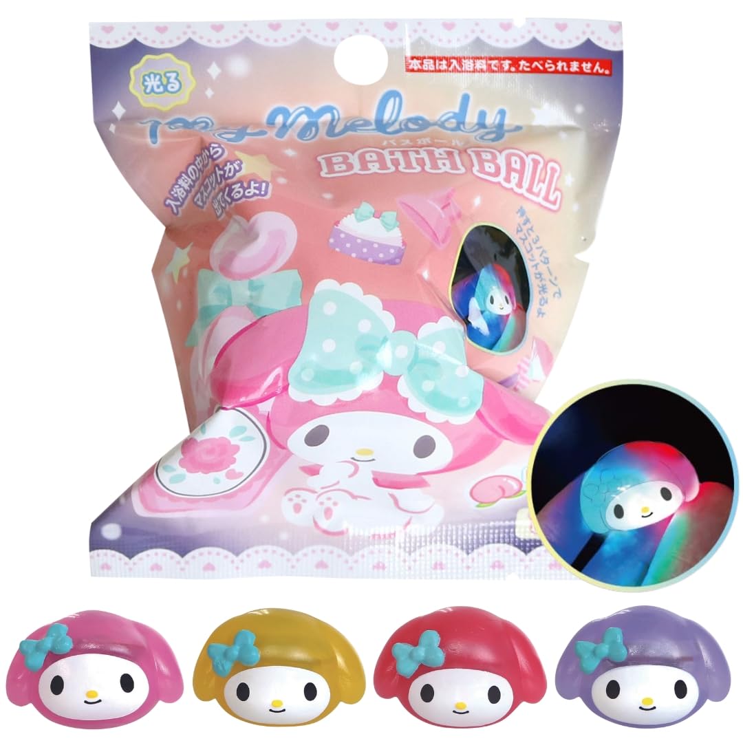 Santan My Melody Bath Ball Peach Scent 75g for Relaxing Bath Experience