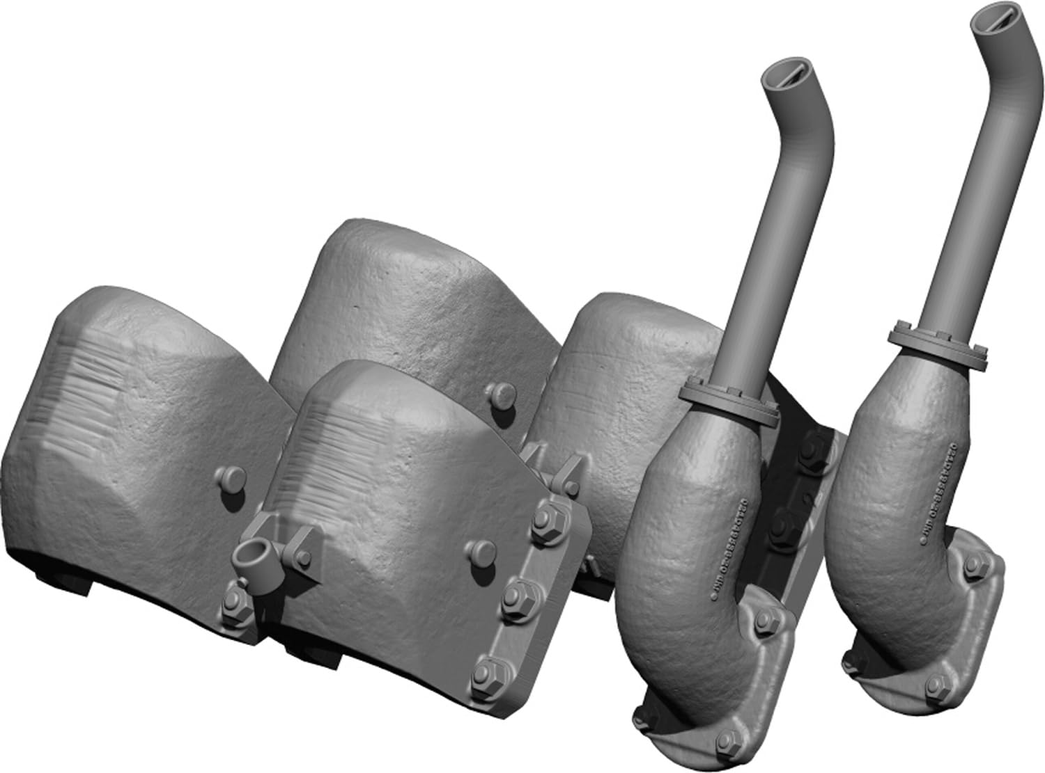 BSK Model 1/35 WWII German King Tiger and Jagdtiger Exhaust and Armor Cover Set