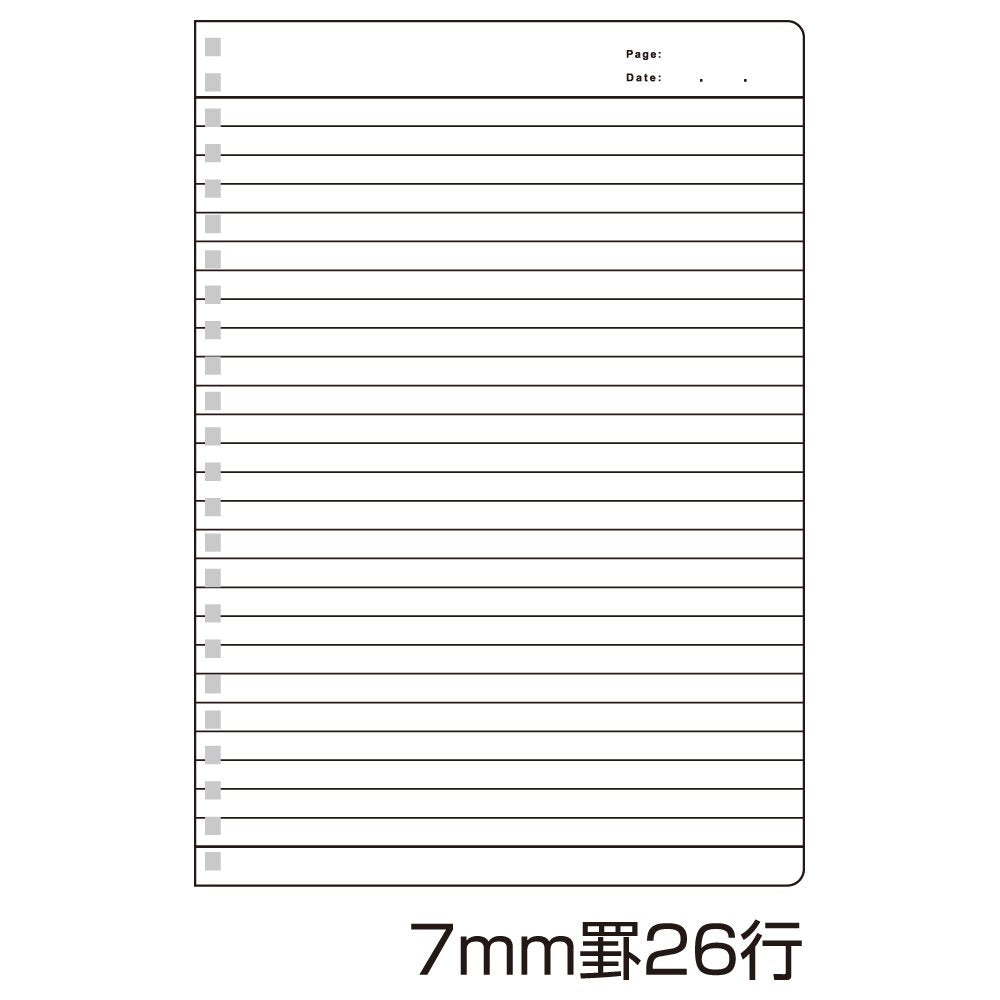 Kyokuto Associates FOBCOOP A5 Ruled Ring Notebook, Black