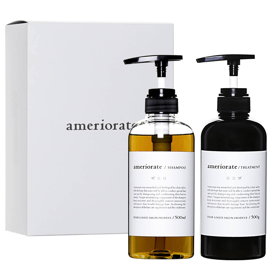 AMERIORATE Shampoo and Conditioner Set 500ml for Frizz Control