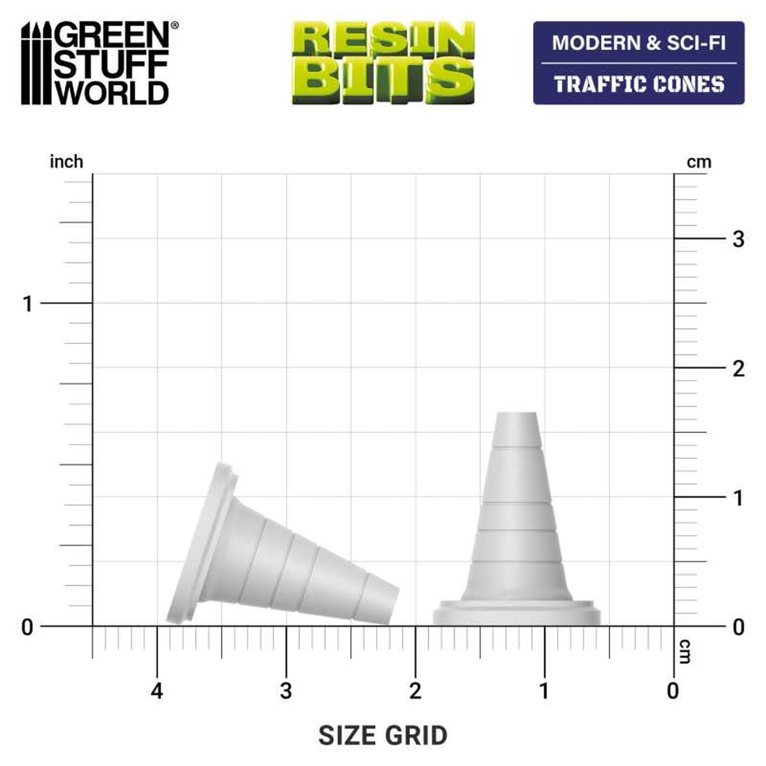 Green Stuff World 3D Printed Traffic Cone Kit for Model Enthusiasts