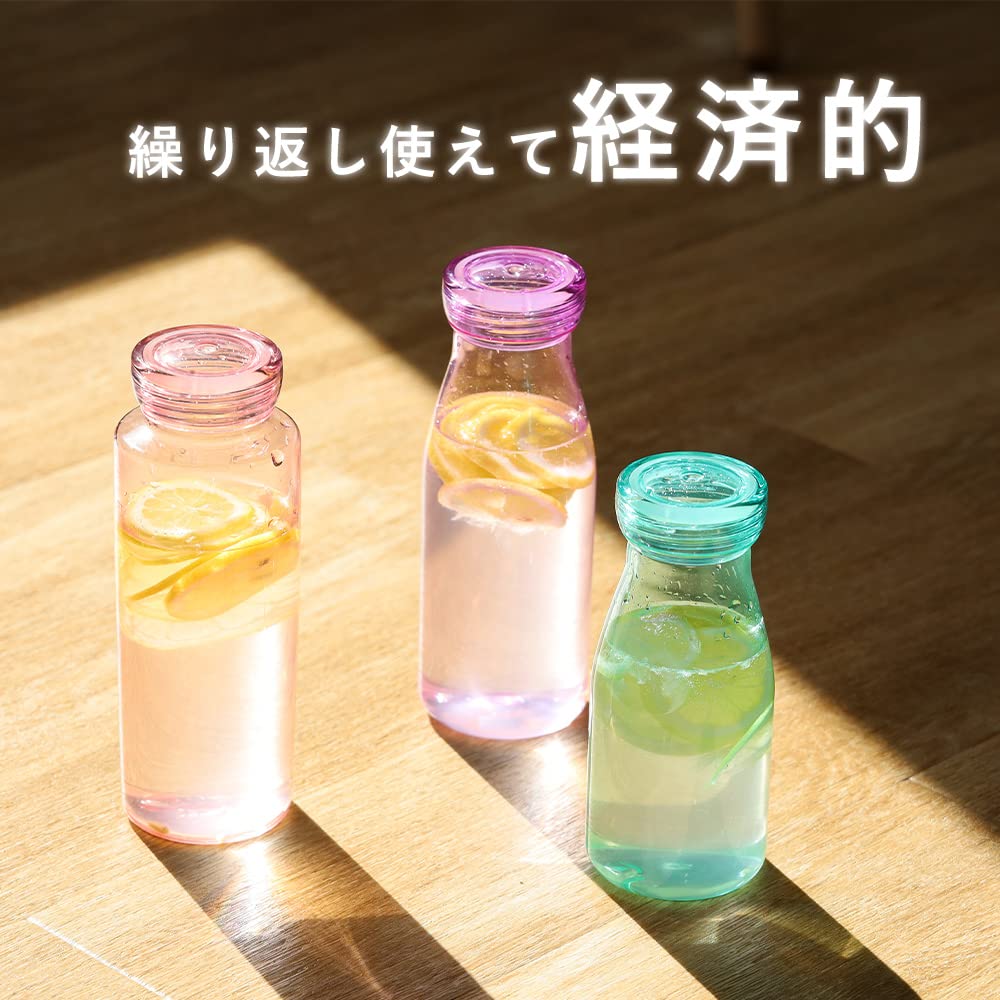 Paarukinzoku Aqua Bottle 450ml Clear Green Plastic Water Bottle