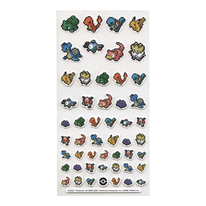 Kamiojapan Pocket Monster Pikachu Pixel Art Stickers Set of 4