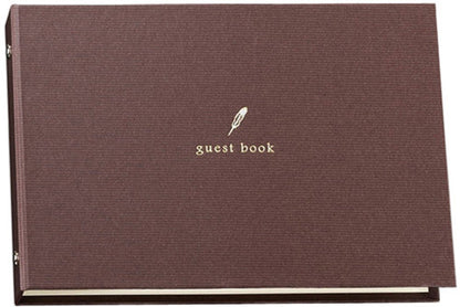 Maruai Guest Book Quill Brown Classic Design