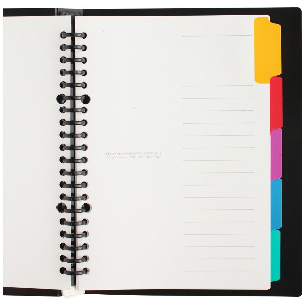 Maruman Loose Leaf Binder A5 Five Chart 20 Holes Black