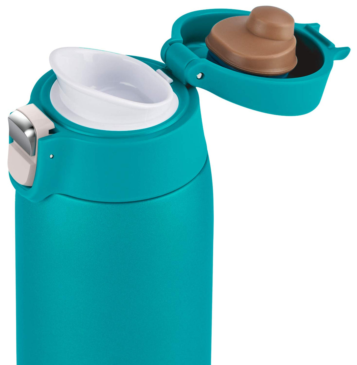 T-Fal Slim Stainless Steel Water Bottle with One-Press Opening 400ml