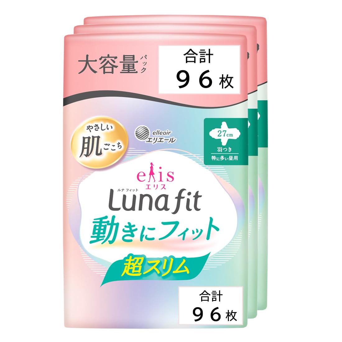 Ellis Luna Fit Ultra Slim Sanitary Napkins 27cm 96 Count