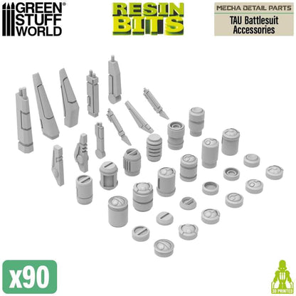 Green Staff World Battle Suit Accessories Set of 90 Model Parts