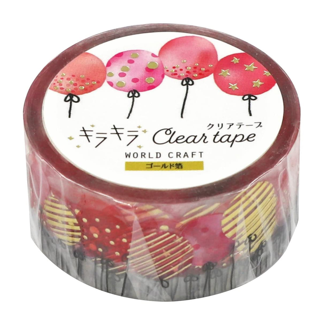 World Craft Masking Tape Glitter Clear Tape Gold Foil 20mm