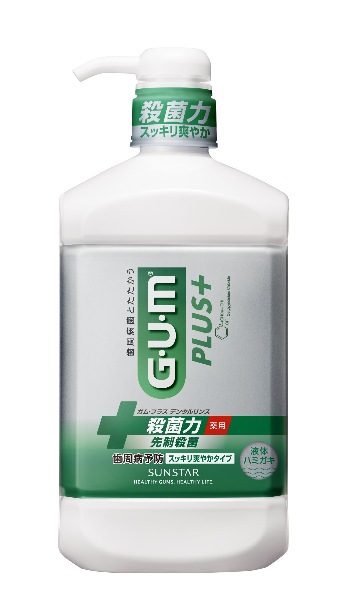 GUM Plus Dental Rinse Refreshing Type 960ml for Daily Oral Care