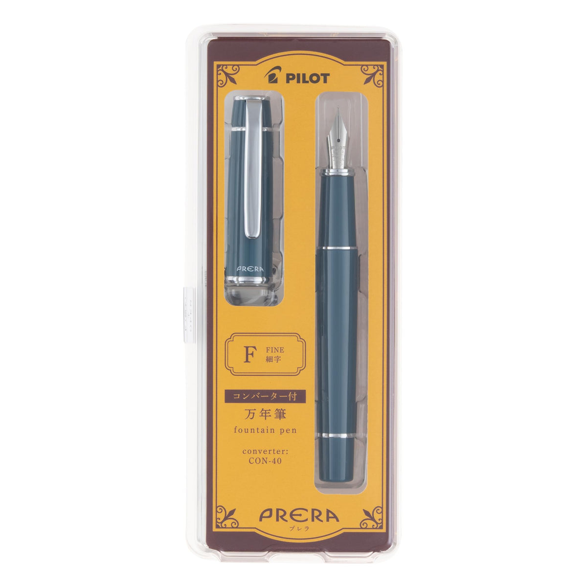 PILOT Prera F Fountain Pen Dark Turquoise Fine Point