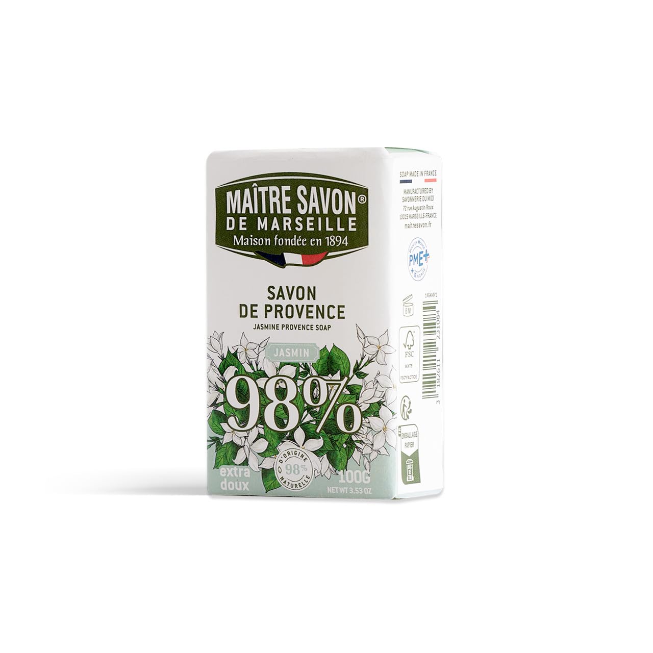 Maitre Savon de Marseille Jasmine Fragrance Soap 100g