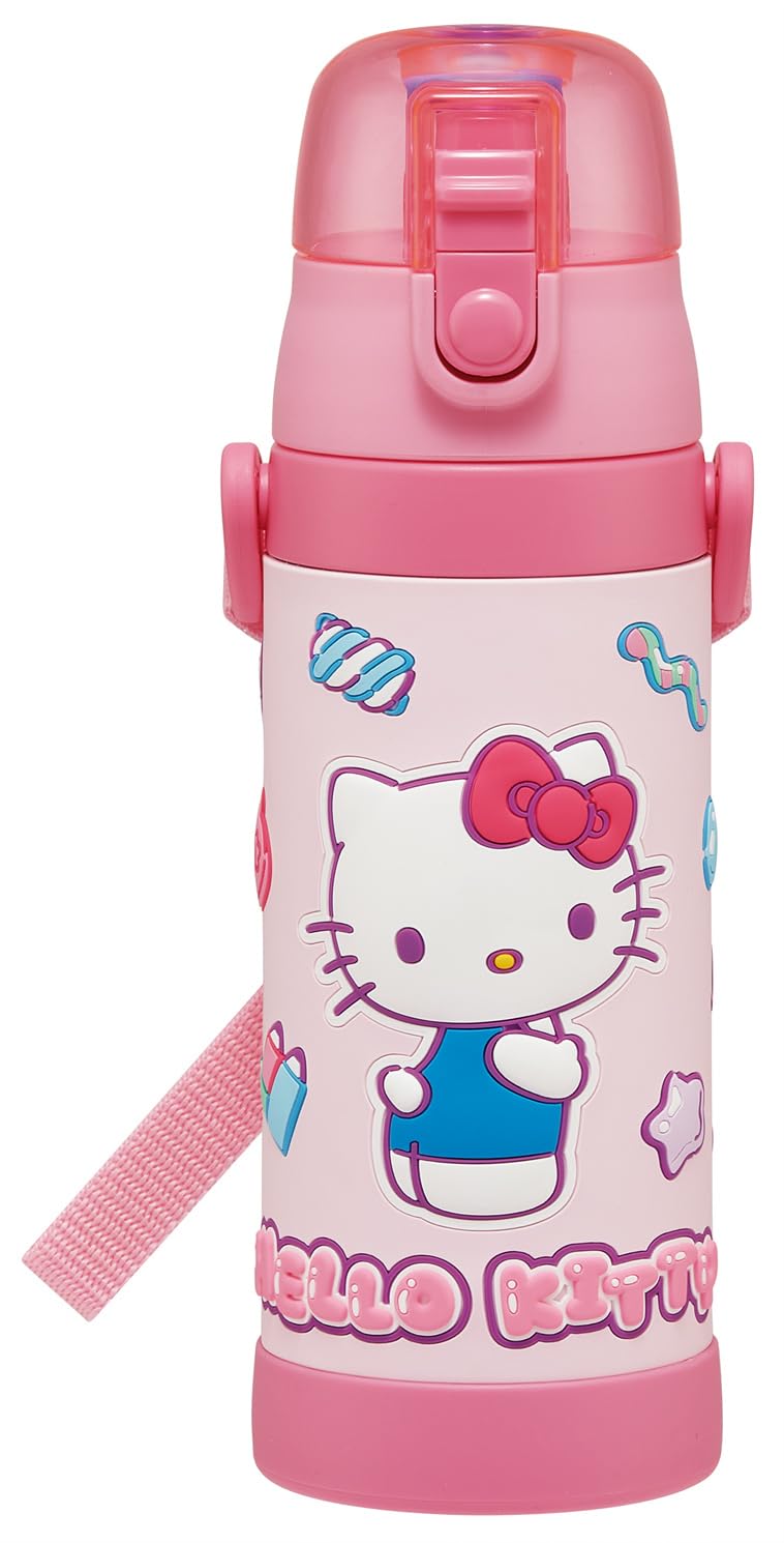 Skater Kids Stainless Steel Water Bottle 480ml Hello Kitty Design