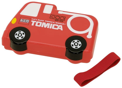 Skater Die-Cut Lunch Box 310ml Featuring TOMICA Fire Truck Design