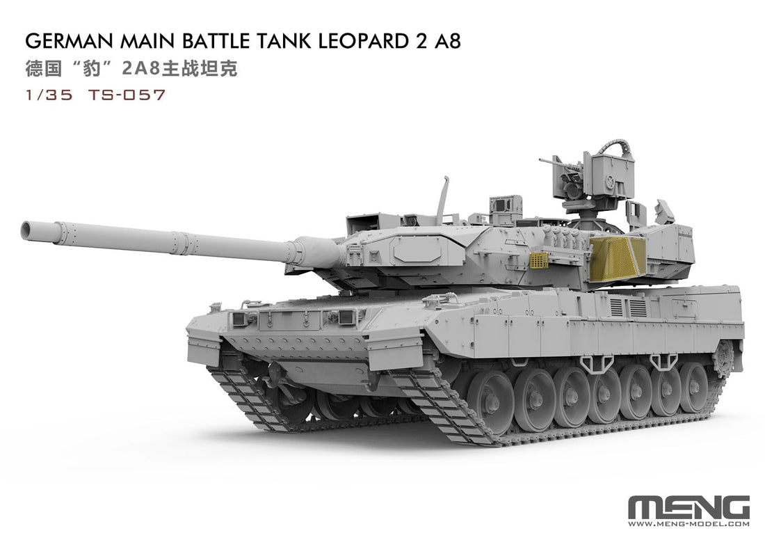 Meng Model 1/35 German Main Battle Tank Leopard 2A8 Plastic Model Kit