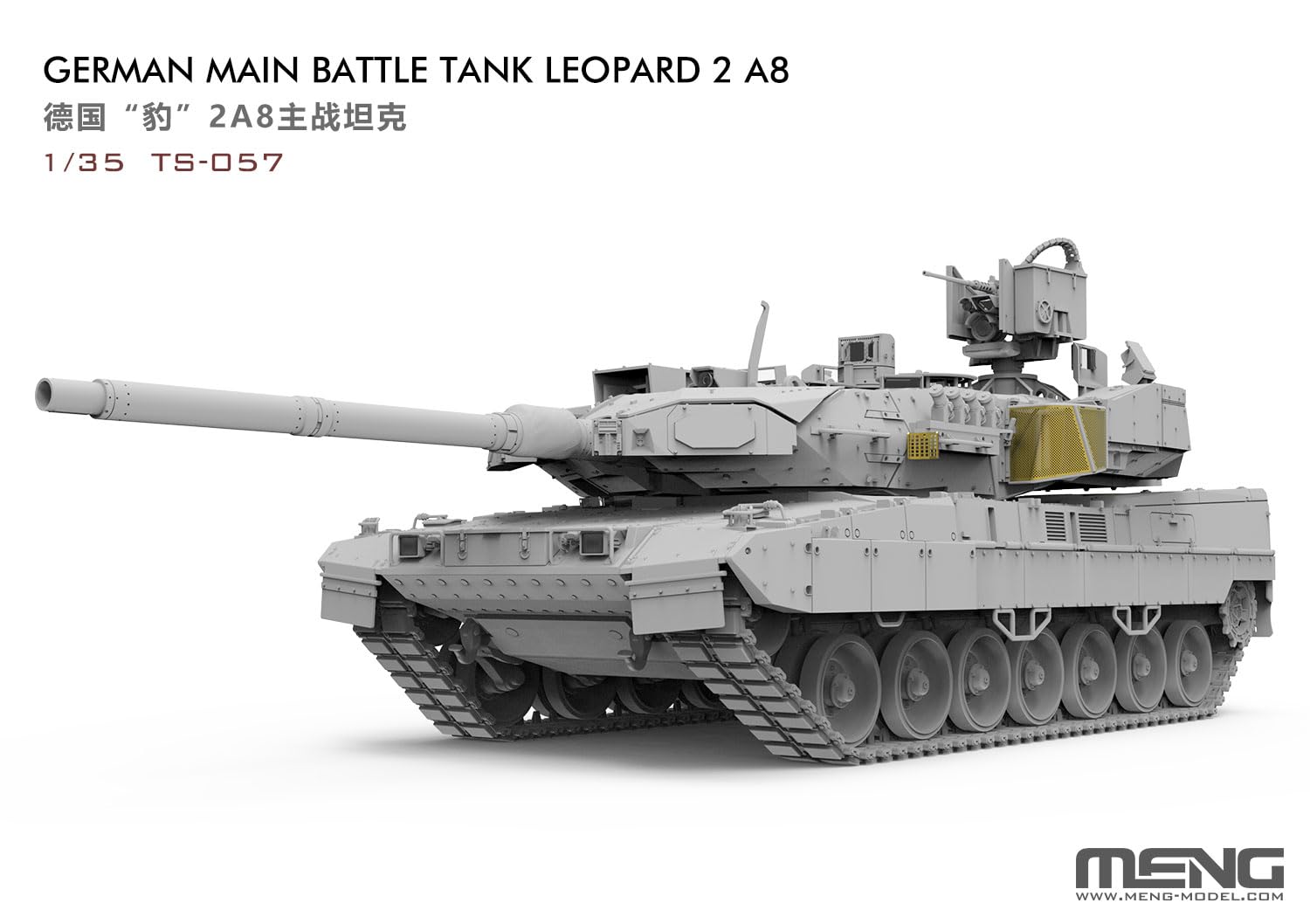 Meng Model 1/35 German Main Battle Tank Leopard 2A8 Plastic Model Kit