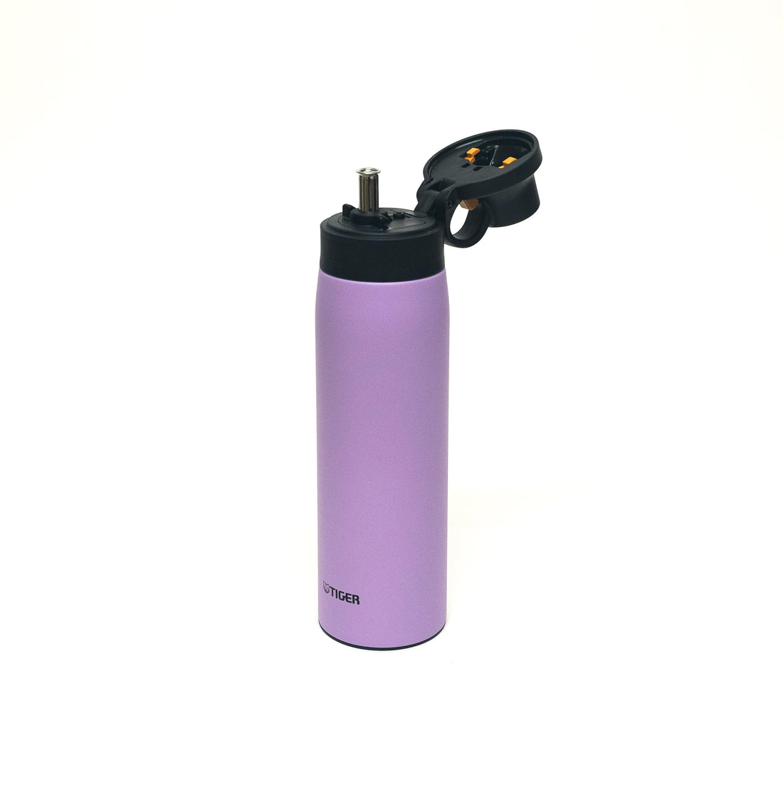 TIGER Stainless Steel Water Bottle 500ml with Straw in Lilac