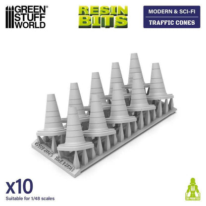 Green Stuff World 3D Printed Traffic Cone Kit for Model Enthusiasts