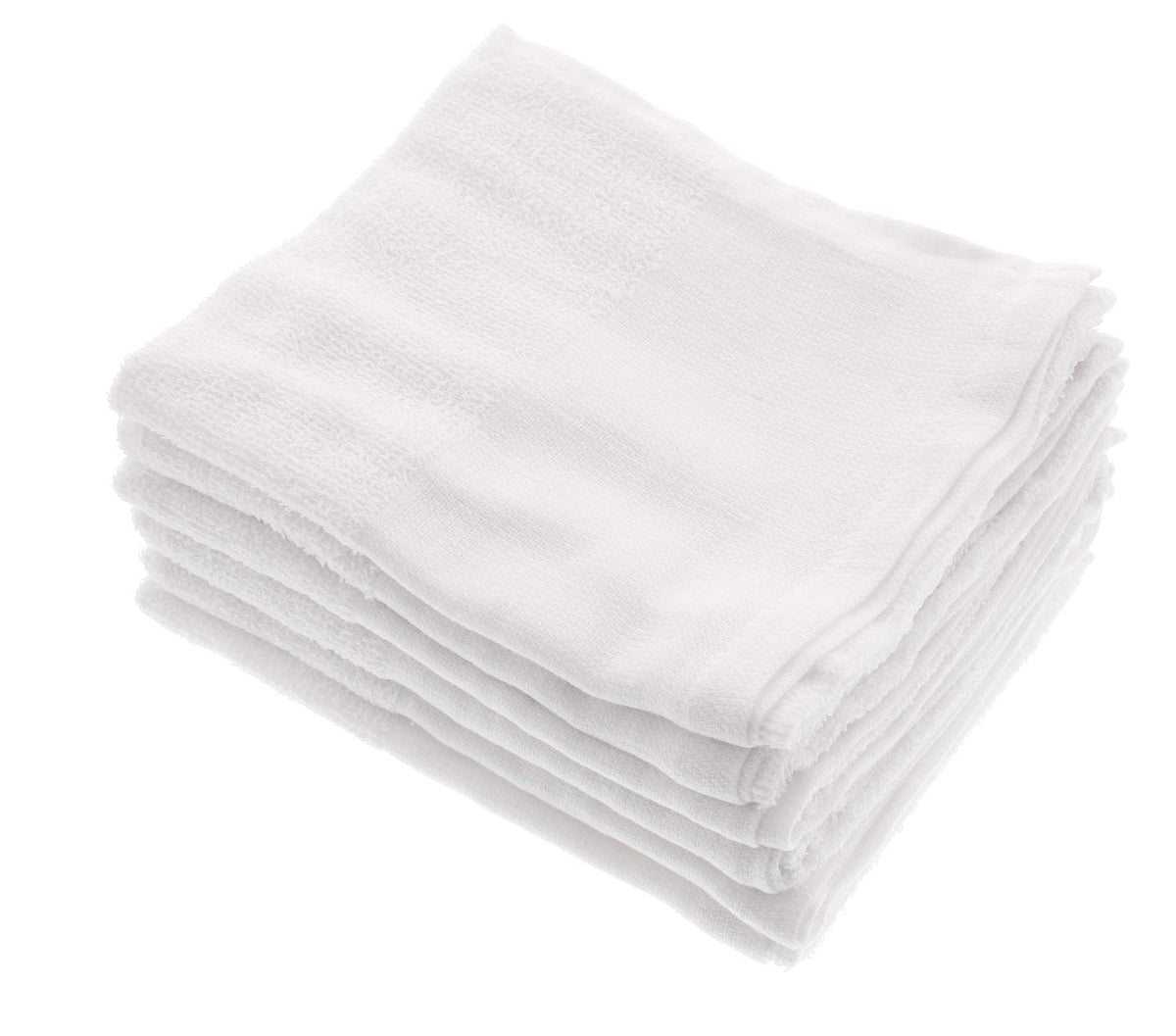Plus One Face Towels 6-Pack Soft White Lightweight 34x84cm