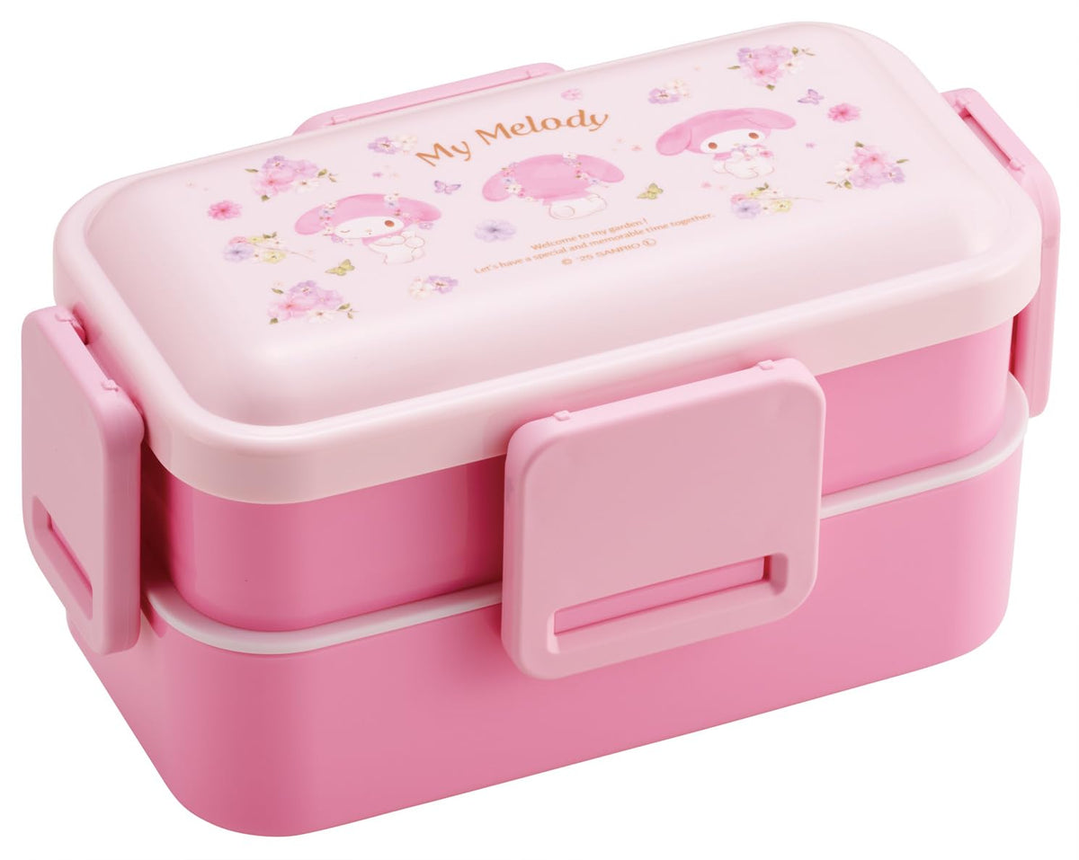 Skater Lunch Box Two-Tier 600ml with Pastel Floral Design