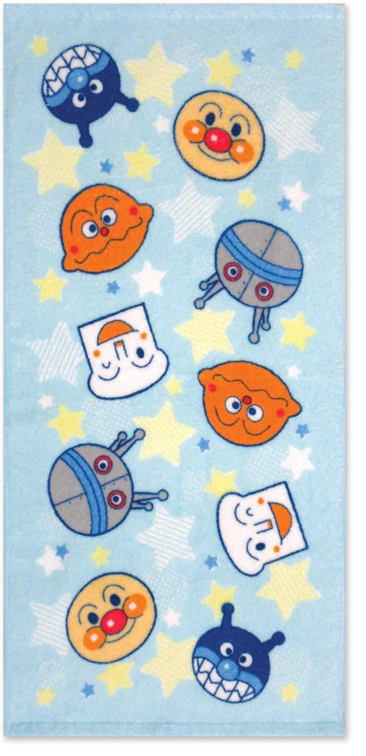 Nasuto Corporation Anpanman Face Towel Blue for Gentle Cleansing