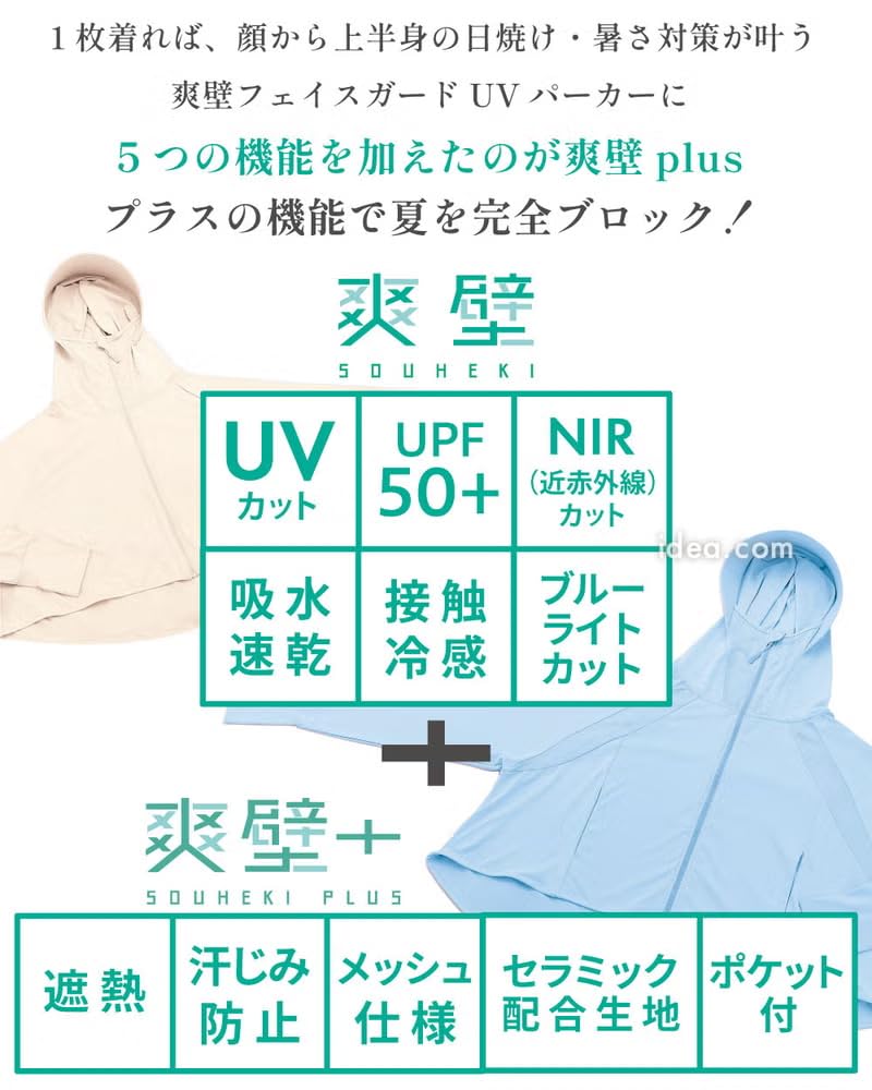 Kojit Sunblock Lab Souwake Plus Face Guard UV Parka Lavender