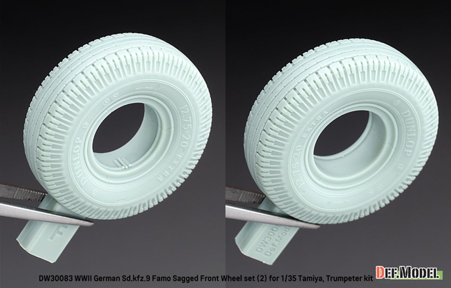 DEF.MODEL 1/35 Scale WWII German Sd.Kfz.9 FAMO Halftrack Tire Set