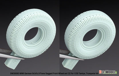 DEF.MODEL 1/35 Scale WWII German Sd.Kfz.9 FAMO Halftrack Tire Set