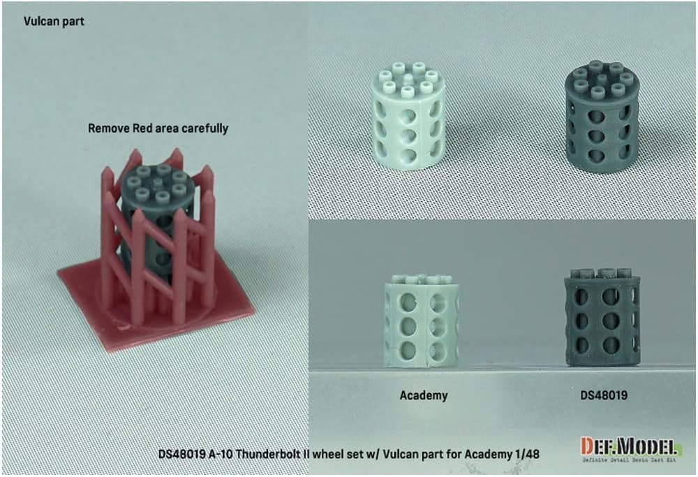 DEF.MODEL 1/48 Scale A-10 Thunderbolt II Wheel Set with GAU-8 Gun Port