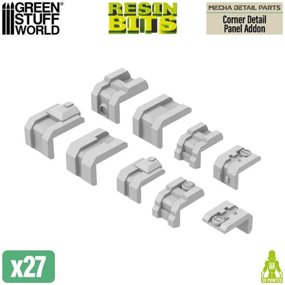 Green Staff World Mecha Detail Parts Corner Panel Add-On Set of 27