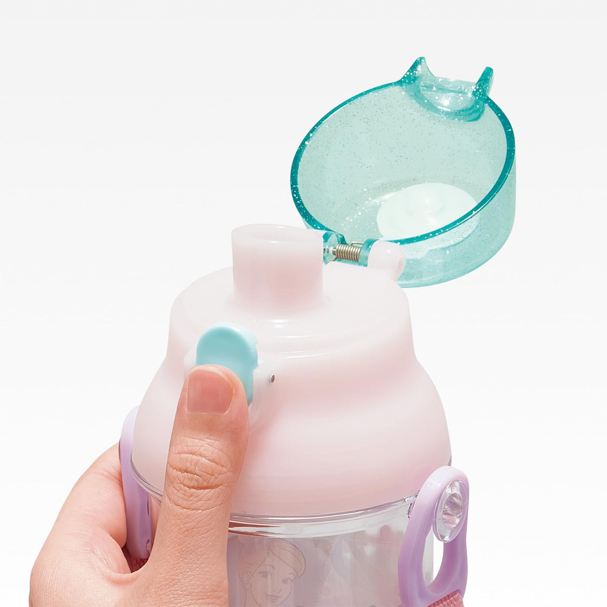 Skater Kids Clear Water Bottle 480ml Featuring Disney Princesses
