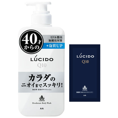 LUCIDO Fragrance-Free Deodorant Body Wash 450ml for Men