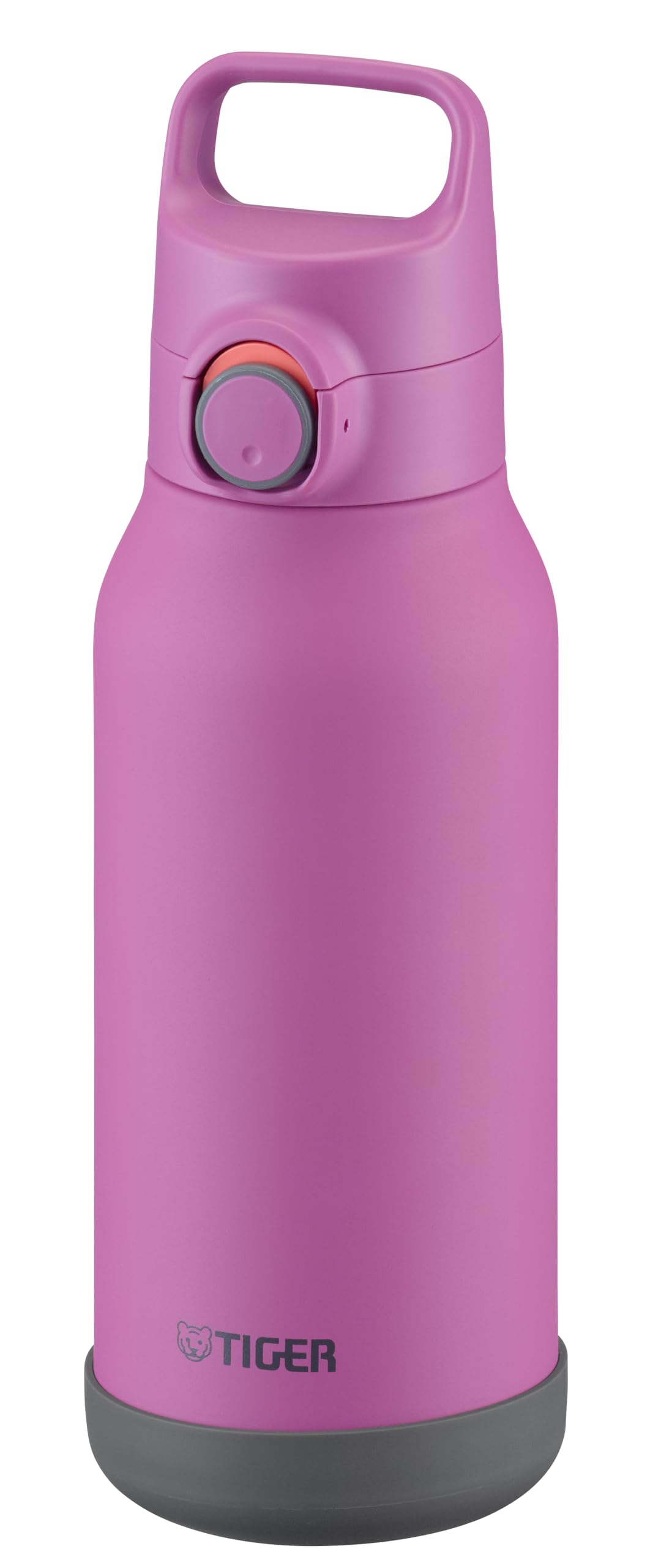 TIGER Stainless Steel Water Bottle 1L with One-Push Lid and Handle