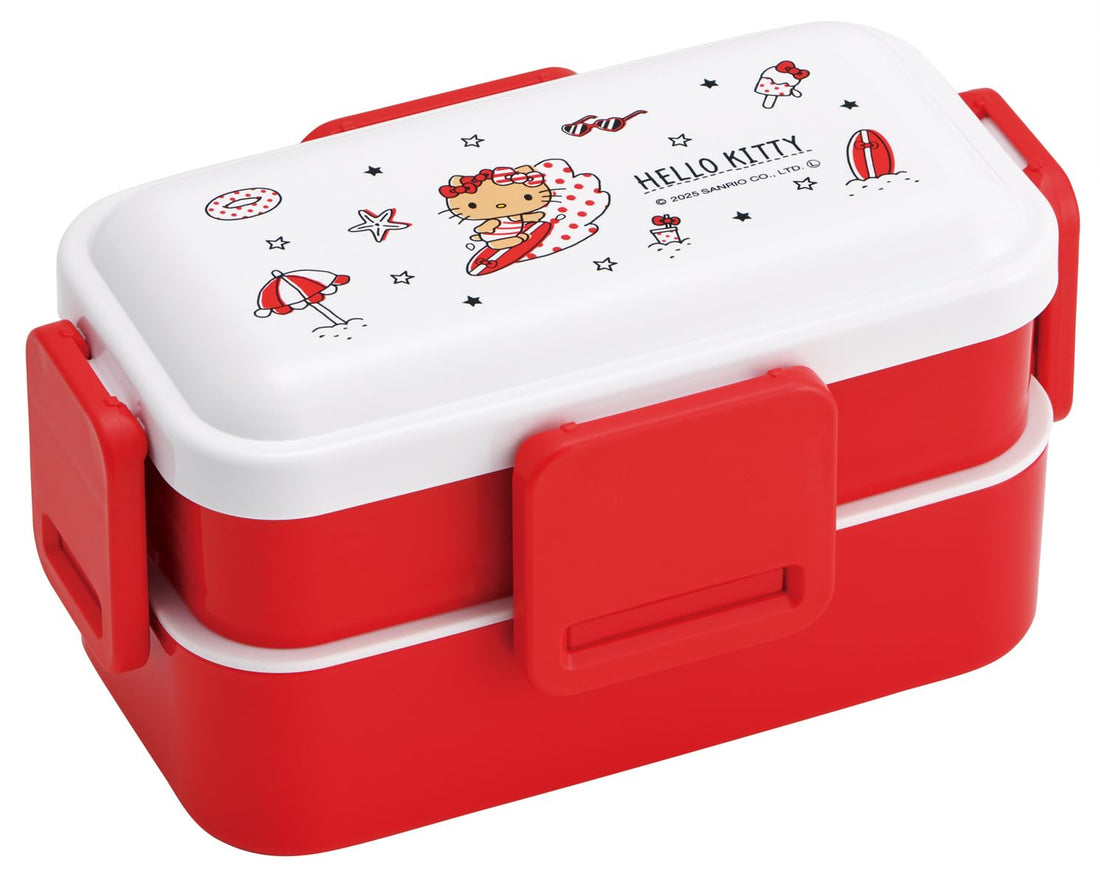 Skater Lunch Box Two-Tier 600ml Featuring Hello Kitty Design