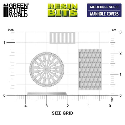 Green Stuff World 1/48 Scale 3D Printed Manhole Cover Kit