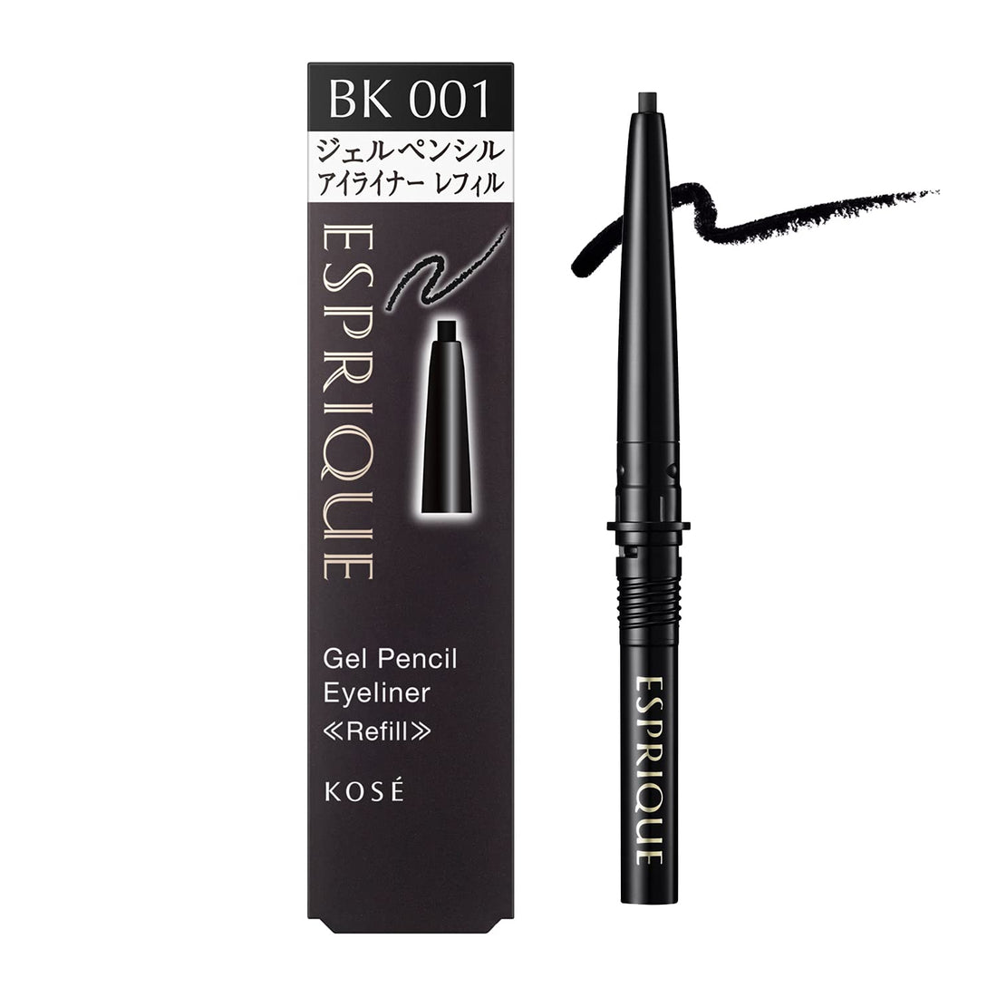 ESPRIQUE Gel Pencil Eyeliner Refill Black 0.1g for Precise Application