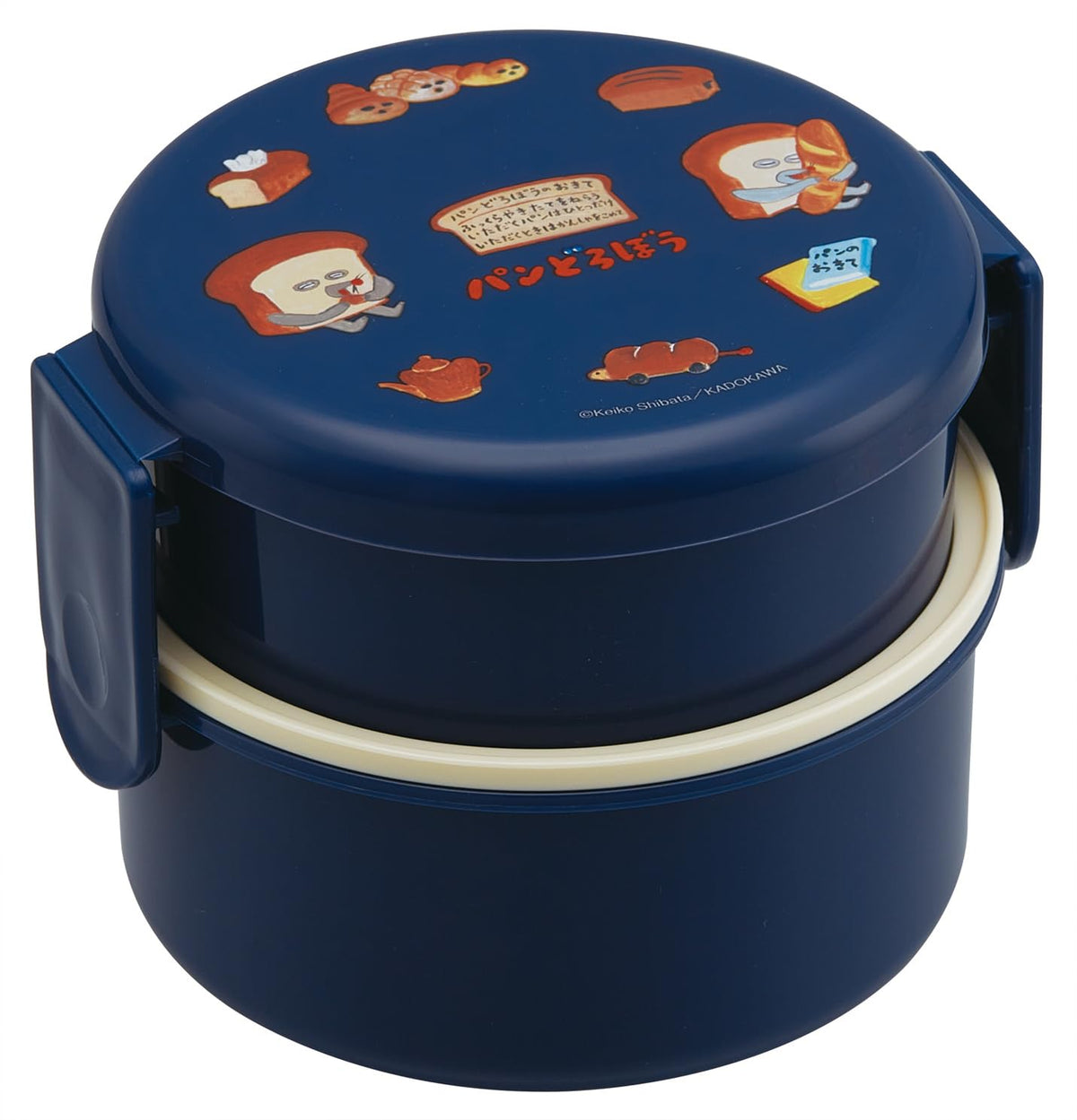 Skater Round Lunch Box with Fork 500ml Made in Japan