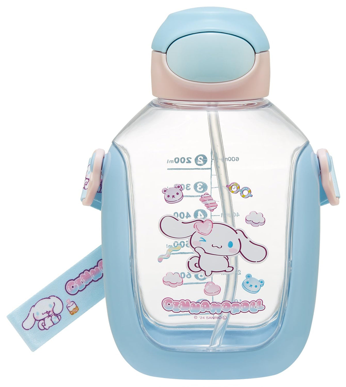 Skater One Push Straw Bottle with Shoulder Strap 780ml